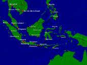 Indonesien Städte + Grenzen 1600x1200